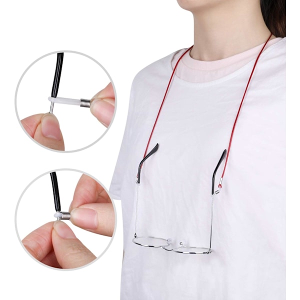 #10 Briller Strenger, Fargerike Solbriller Kjede, Stropp Tau Lesebriller Holder