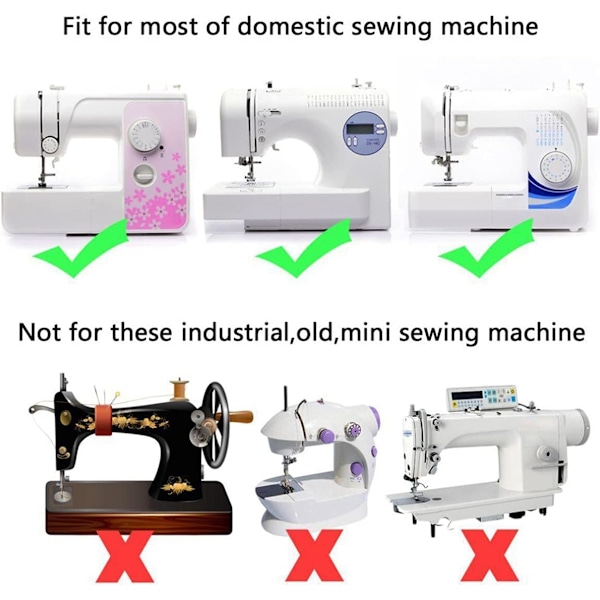 Vapaa-käyttöinen ompelukoneen quilting-jalka, suuri metalli