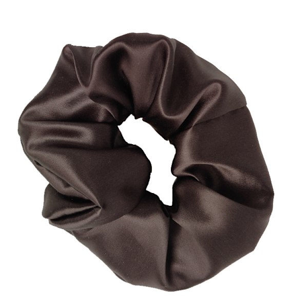 One Piece Sort Silke Scrunchie Hårring Kvinders Hestehale Holder