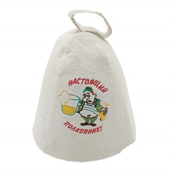 #Luonnollinen Tekstiili Saunahattu Piirroshahmo - Orgaaninen Villahuopa H#