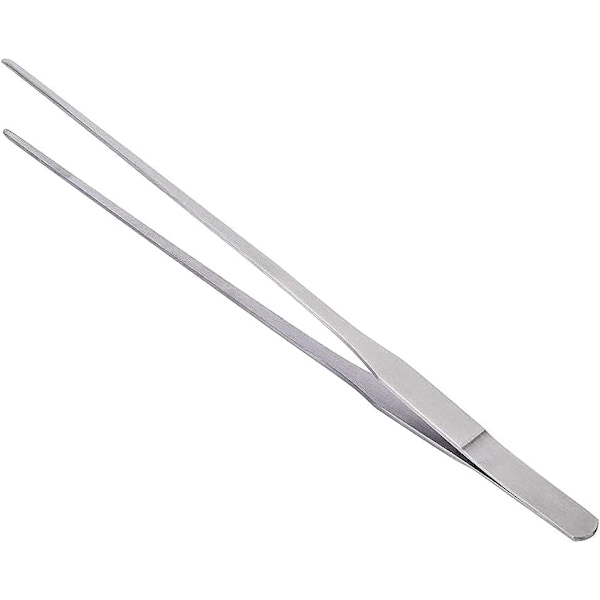 2 par af rustfrie ståltænger 27 cm lange lige / buede