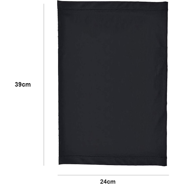 Sort - Unisex Elastisk Halsvarmer, Tubulær Halsgaiter Hurtigtørrende
