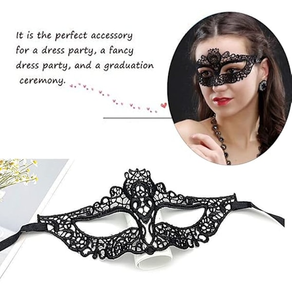 Venetian Mask Naiselle, Venetsialainen Pitsi Mask Prom Halloween