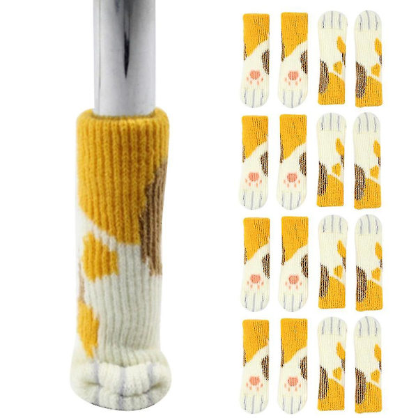 16-pack Stolsbensskydd Stickade Möbelstrumpor Stolsbensskydd