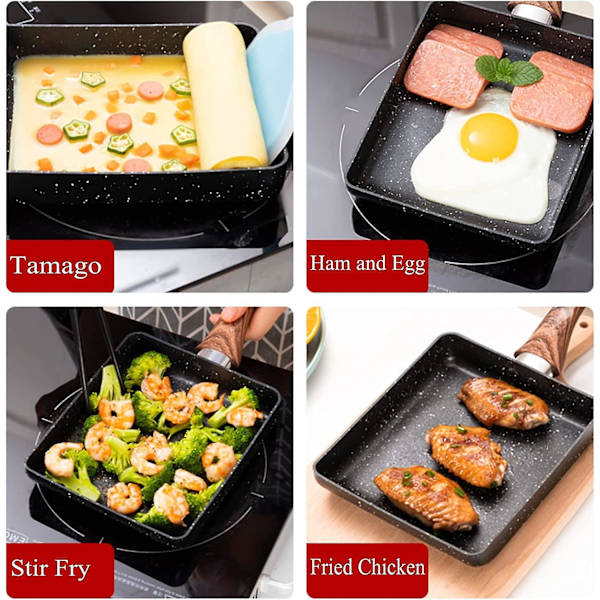 Japansk Omelettpanna, Non-stick Pannkakägg Liten Stekpanna, Lämplig För Induktionshäll Gasspis