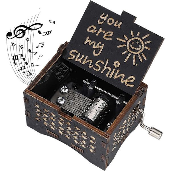 Soittorasia Puinen Käsikampi Soittorasiat You are My Sunshine Musiikkirasia Lahja Syntymäpäiväksi