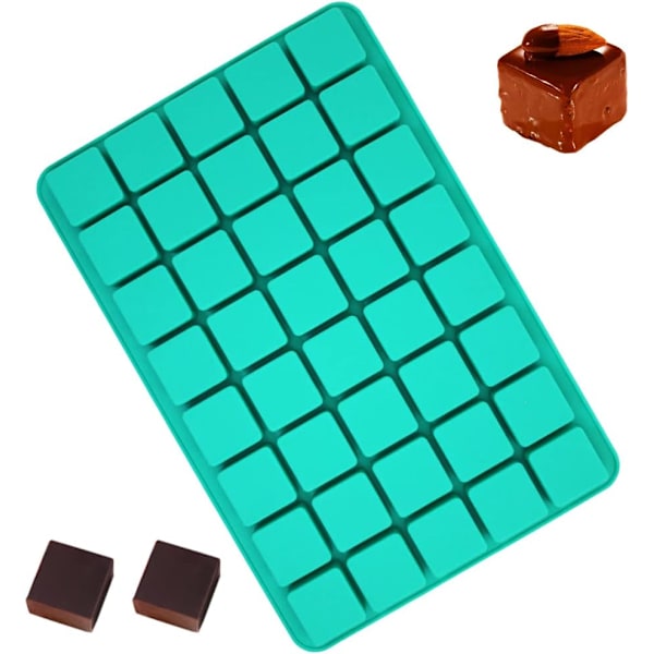 Silikone chokoladeforme 40 firkantede hulrum og brownie til hjemmet