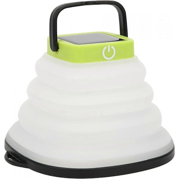 LED Solarlampa för Camping, Vikbar, Portabel Ficklampa, IP65 Vattentät USB Campinglampa för Tält