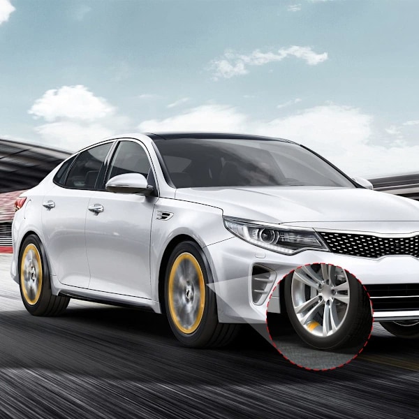 6 kpl Heijastavia Auton Vanteen Tarroja (Keltainen), Heijastavat Auton Vanteet