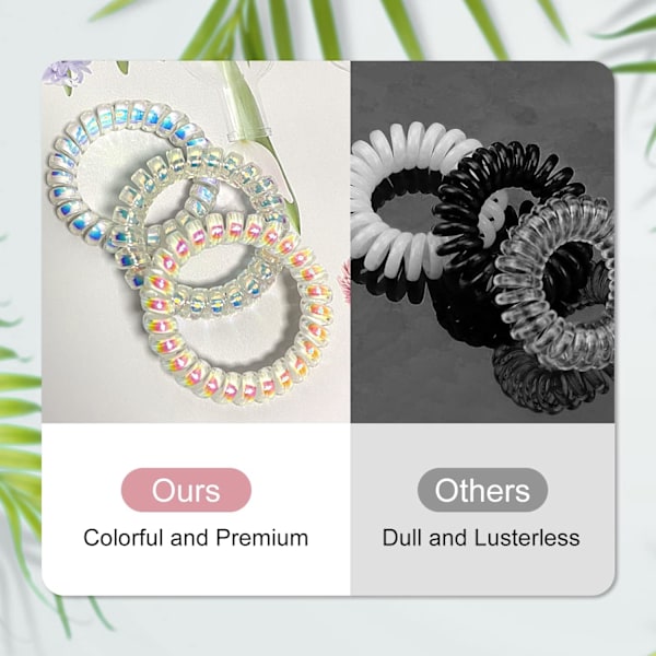 #Spiral Hårband, 10 st Omärkta Telefonlinje Hår med Plast#