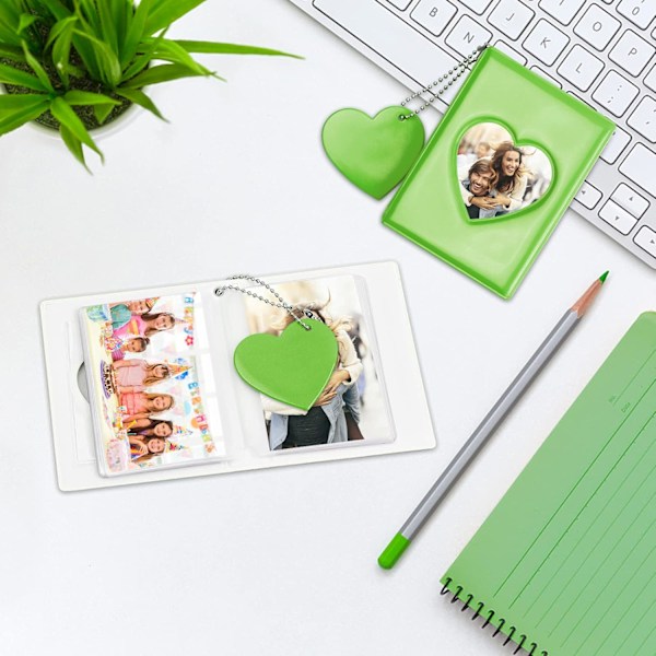 #Fotokort - Mini Fotoalbum - Grøn 11 x 8,5 cm - Fotoalbum -#