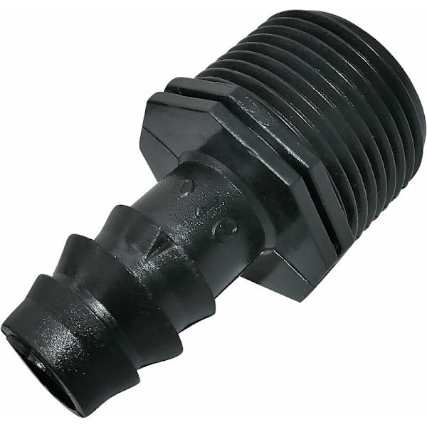 #Sett med 10 piggete hannkontakter/tilbehør ?16mmx3/4'' for dryppslanger#