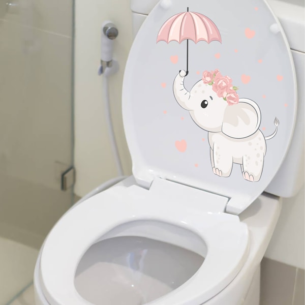 #Elefant Klistermærker, Sjove Vægklistermærker til WC, Badeværelse, Køkken,#