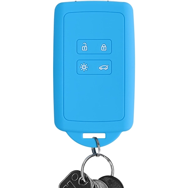 #Sininen - Auton avaimen lisävaruste yhteensopiva Renault Smart Key 4 Buttonin kanssa#