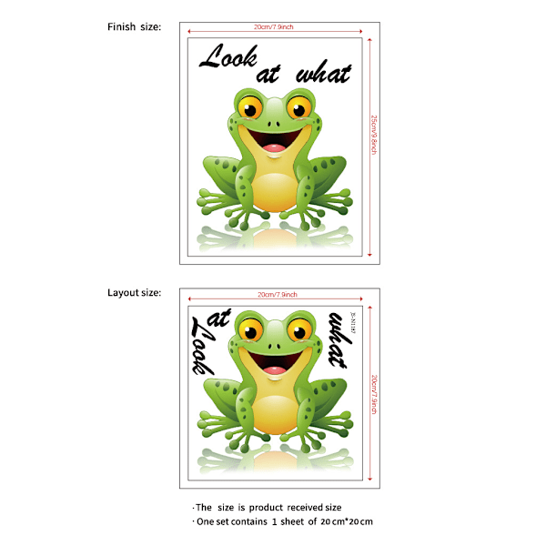 #Frøklister, Sjove Vægstickers til WC, Badeværelse, Køkken, PVC,#