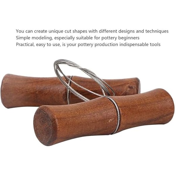 #59CM Rustfritt Stål Leire Klippetråd, Klippetråd for Leirekunst#