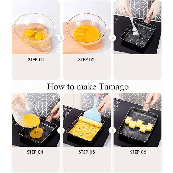 Japansk Omelettpanna, Non-stick Pannkakägg Liten Stekpanna, Lämplig För Induktionshäll Gasspis