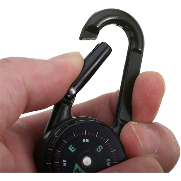 #1 Kompass Camping Klättring Vandring Mini Metall 3-i-1 Multifunktionell