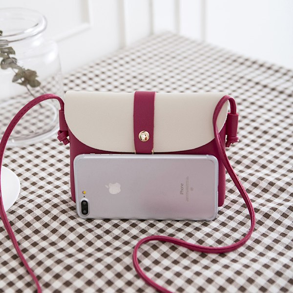 Liten crossbody-väska (svart) med hjortberlock, PU-läder kors