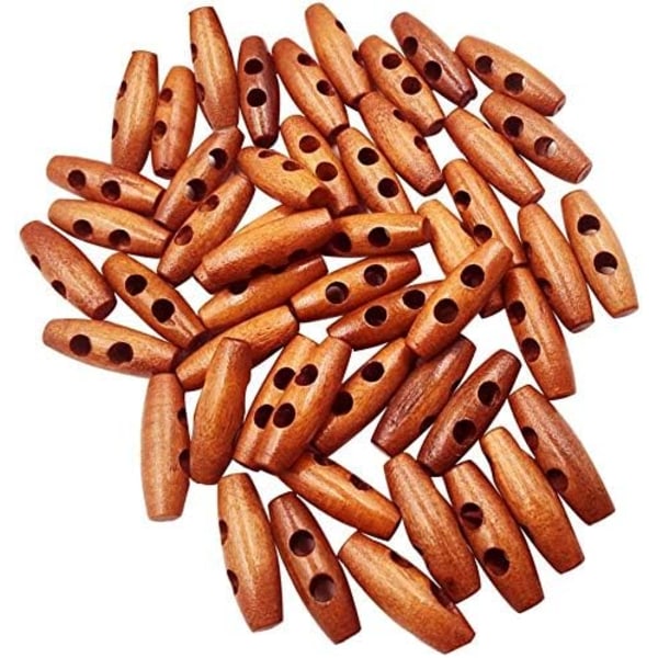 #Träväxlingsknappar Olivform Träkappknappar 50st 3cm för#