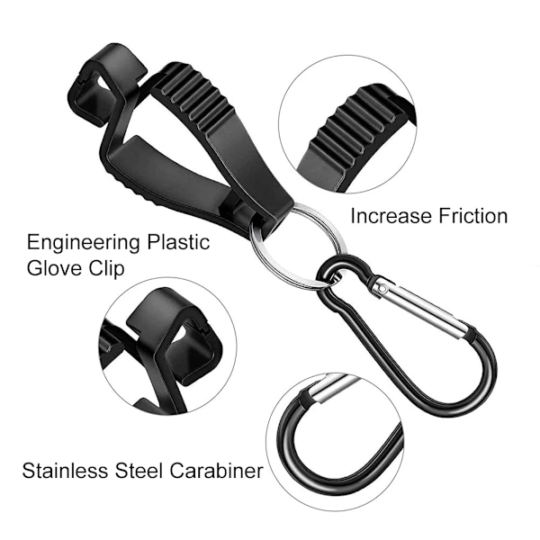 #3-pack Anti-förlust Handskclips, Arbetshandskclips, Brandman Handskclips