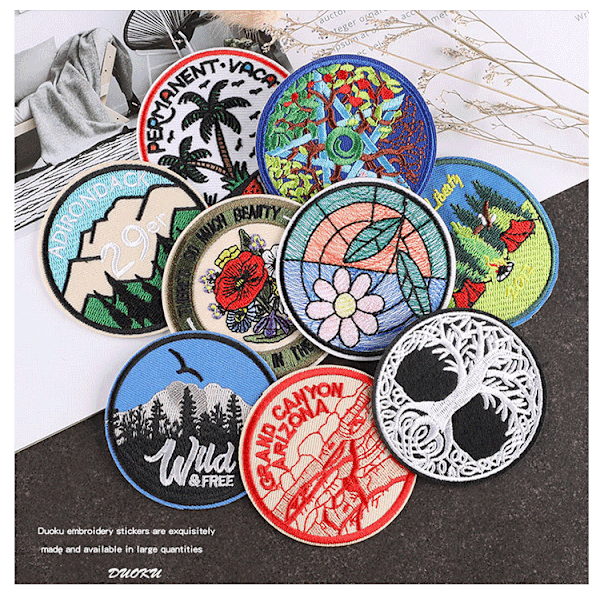 #Brodert lapp i form av Yggdrasil, livets tre i#