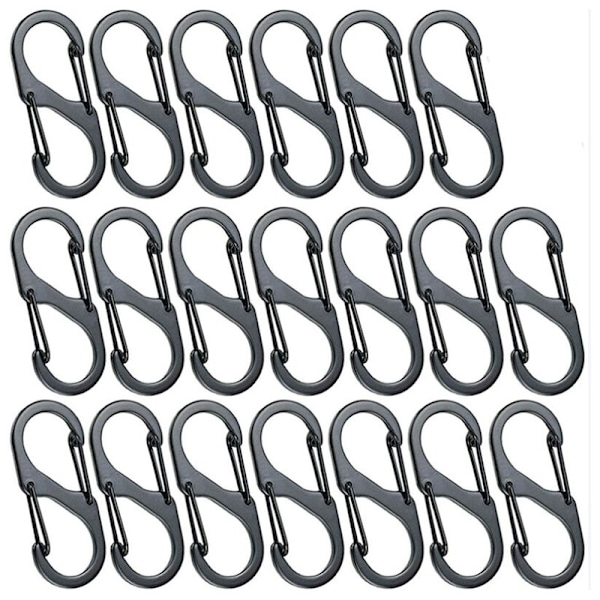 #20 Styk Mini S-Formet Karabinhager Aluminium Legering Karabinhager#