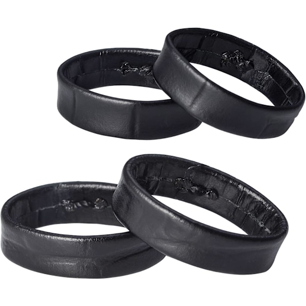 Læderremring, kompatibel med 22mm rem, sort