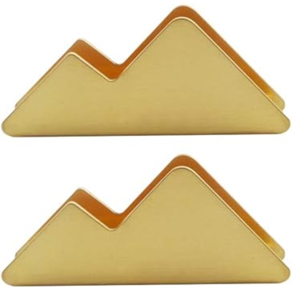 Guld 2-pak Metal Desk Kort Holder Messing Visitkort Display S