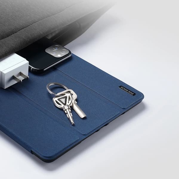 Dux Ducis Domo-deksel med klaff og smart søvn iPad 7/8/9 10,2" - blå