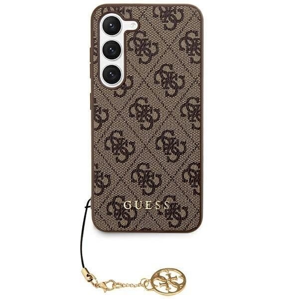 Guess 4G Charms Collection-deksel til Samsung Galaxy S24 - Brun