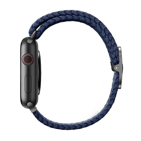 UNIQ Aspen Apple Watch-rem 44/42/45 mm Series 1/2/3/4/5/6/7/8/9/SE/SE2 Flätad blå/oxfordblå