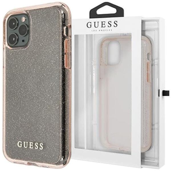 Guess GUHCN65PCGLPI iPhone 11 Pro Max rosa/rosa hardt deksel Glitter