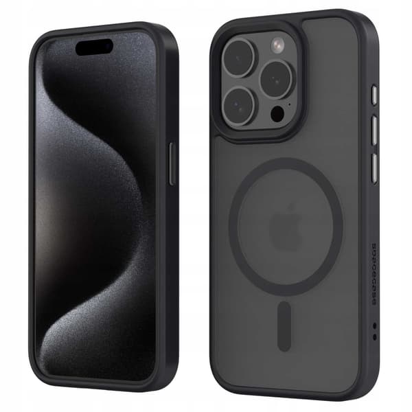 Spacecase Hybrid Case För Iphone 15 Pro Black