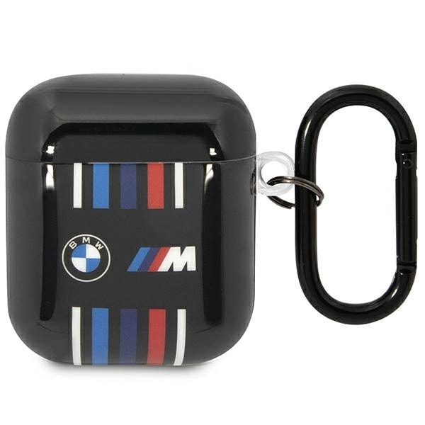 BMW MULTIPLE COLOURED LINES ETUI TIL AIRPODS 1/2 - SORT