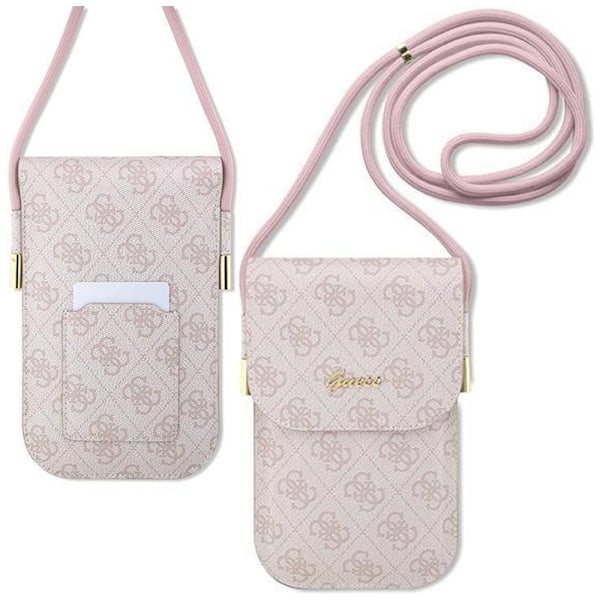Guess veske GUOWBP4SNSP - rosa 4G Metal Script-logo