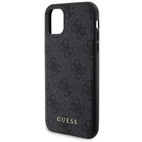 Guess 4G Metal Logo-dekselsett for iPhone 11 + 5000mAh MagSafe powerbank - svart