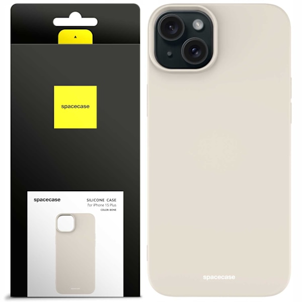 Spacecase Silikonecase För Iphone 15 Plus Case Bone Cover
