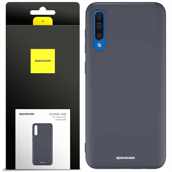 Spacecase Silikonskydd För Samsung Galaxy A50 Svart