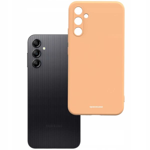 Spacecase Silikonfodral För Samsung Galaxy A14 4G 5G Orange