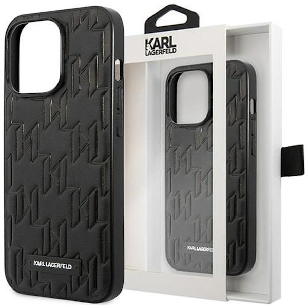 KARL LAGERFELD MONOGRAM PLAQUE COVER TIL IPHONE 13 MINI - SORT