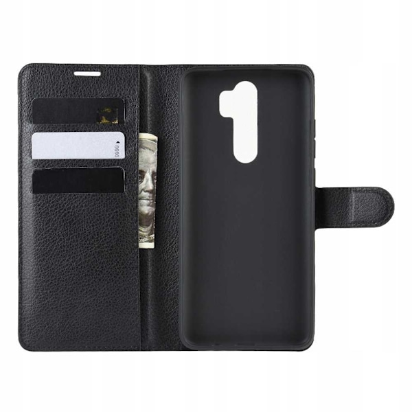 Litchi Case Cover Till Xiaomi Redmi Note 8 Pro Black