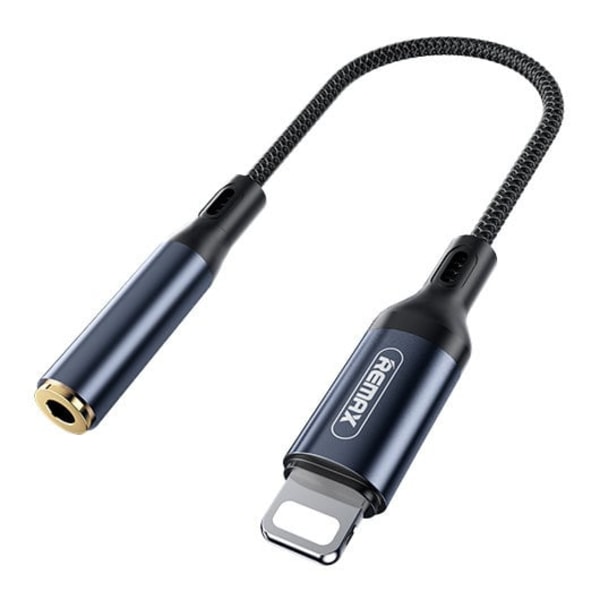 Remax Sury Series Lightning-adapter - minikontakt 3,5 mm 0,13 m grafitt (RL-LA13i)