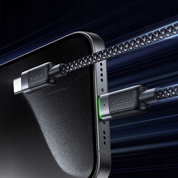 MCDODO USB-C SNABBLADDNINGSKABEL FÖR SAMSUNG APPLE USB TYP C 60W 1M LED