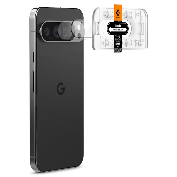 CAMERA COVER SPIGEN OPTIK.TR ”EZ FIT” CAMERA PROTECTOR 2-PAK GOOGLE PIXEL 9 PRO CRYSTAL CLEAR