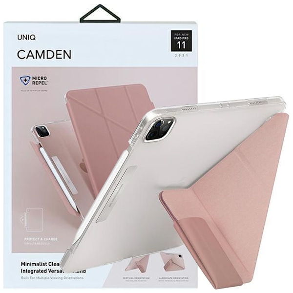 UNIQ Camden iPad Pro 11 (2021) veske rosa/pionrosa Antimikrobiell