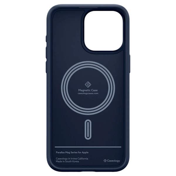CASEOLOGY PARALLAX MAG ETUI MED MAGSAFE TIL IPHONE 15 PRO MAX - MARINEBLÅ