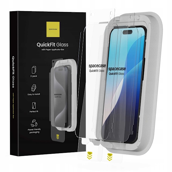 Spacecase Quickfit Härdat Glas För Iphone 16 Pro Max Skyddsskärm