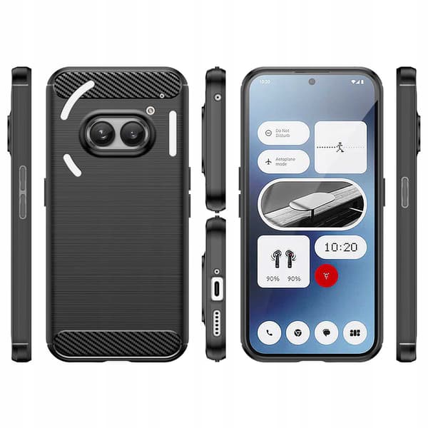 Spacecase Case Cover För Ingenting Telefon 2A 2A Plus Svart