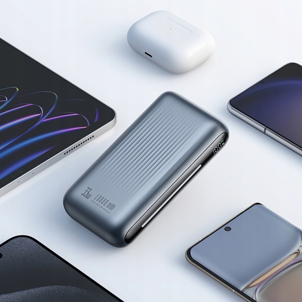 MCDODO POWERBANK 10000MAH MED DISPLAY 2X USB USB-C 33W + USB-C PD-KABEL